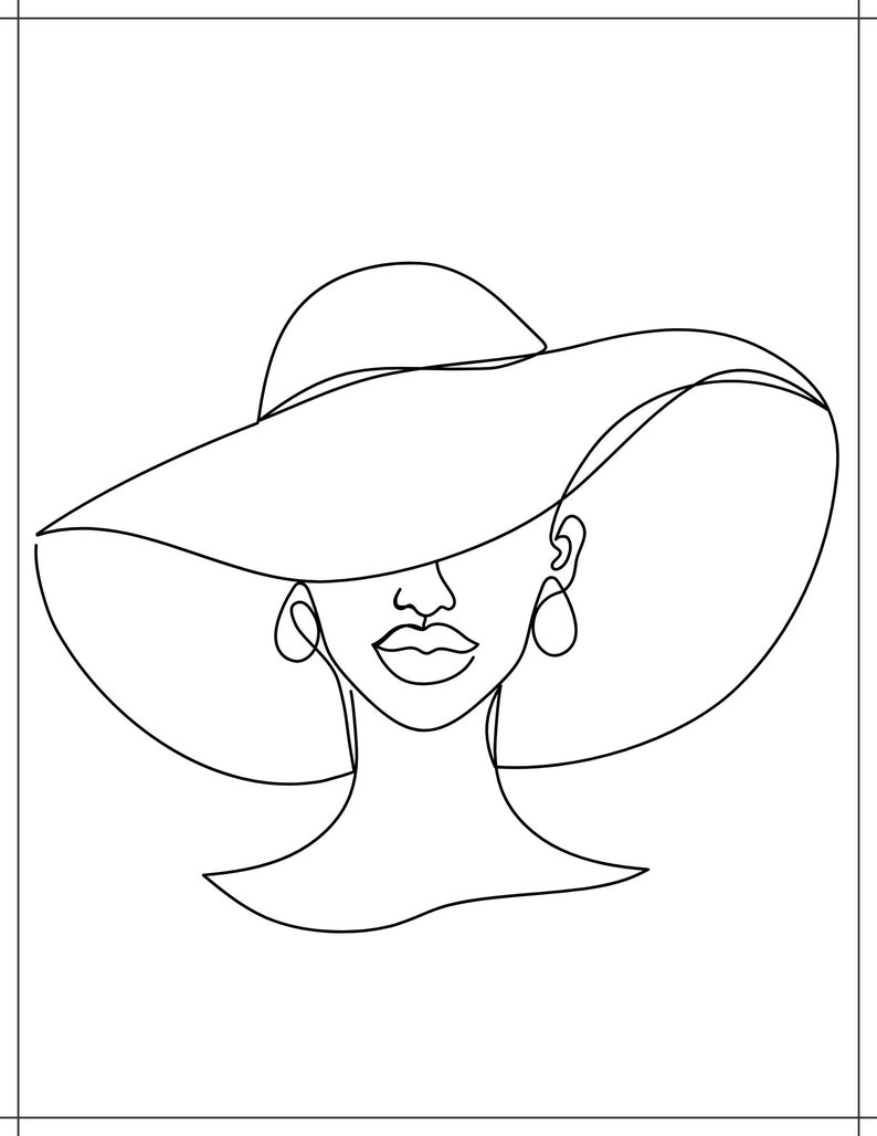 Hats and Wraps 25 Coloring Pages PLUS, Sunday Hats, Head Wraps, Hats