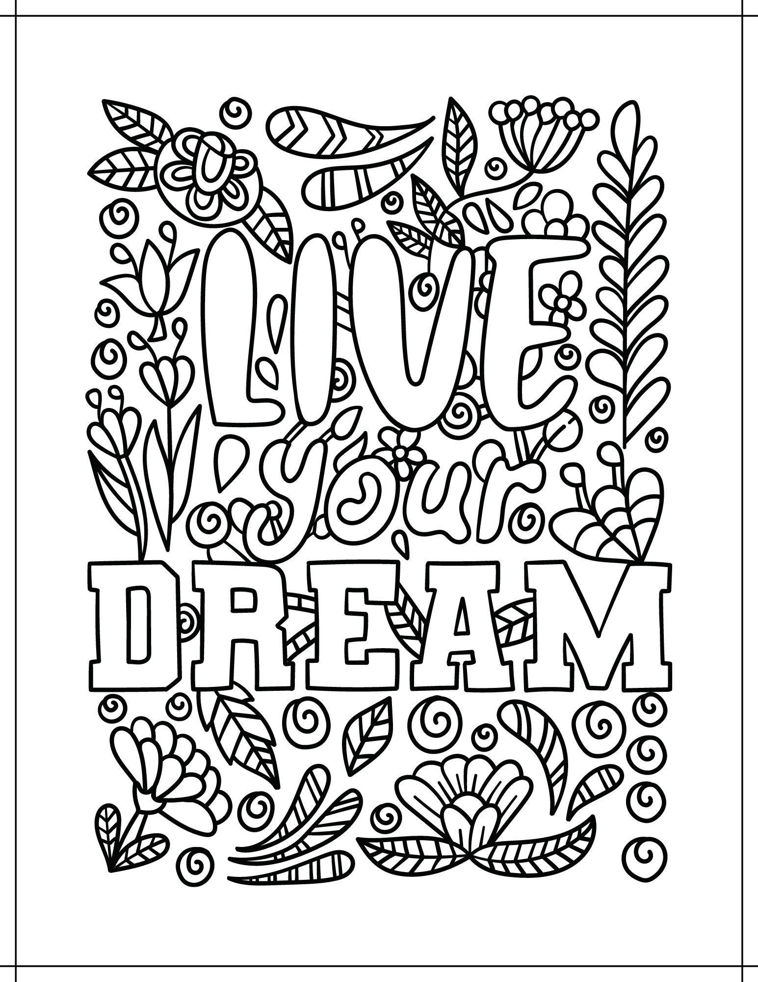Motivational Coloring Pages for Teens and Adults * Moms and Crafters