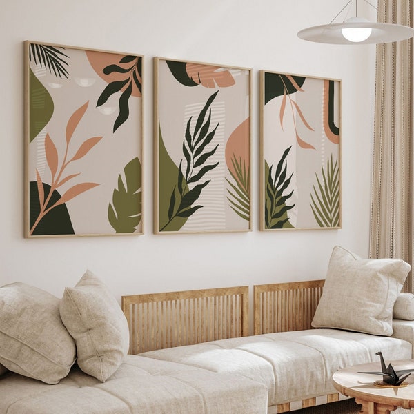 Palm Leaf Wall Art - Etsy