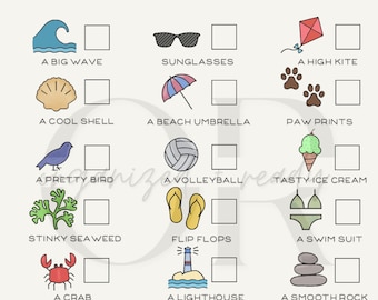 Beach Day Scavenger Hunt for Kids