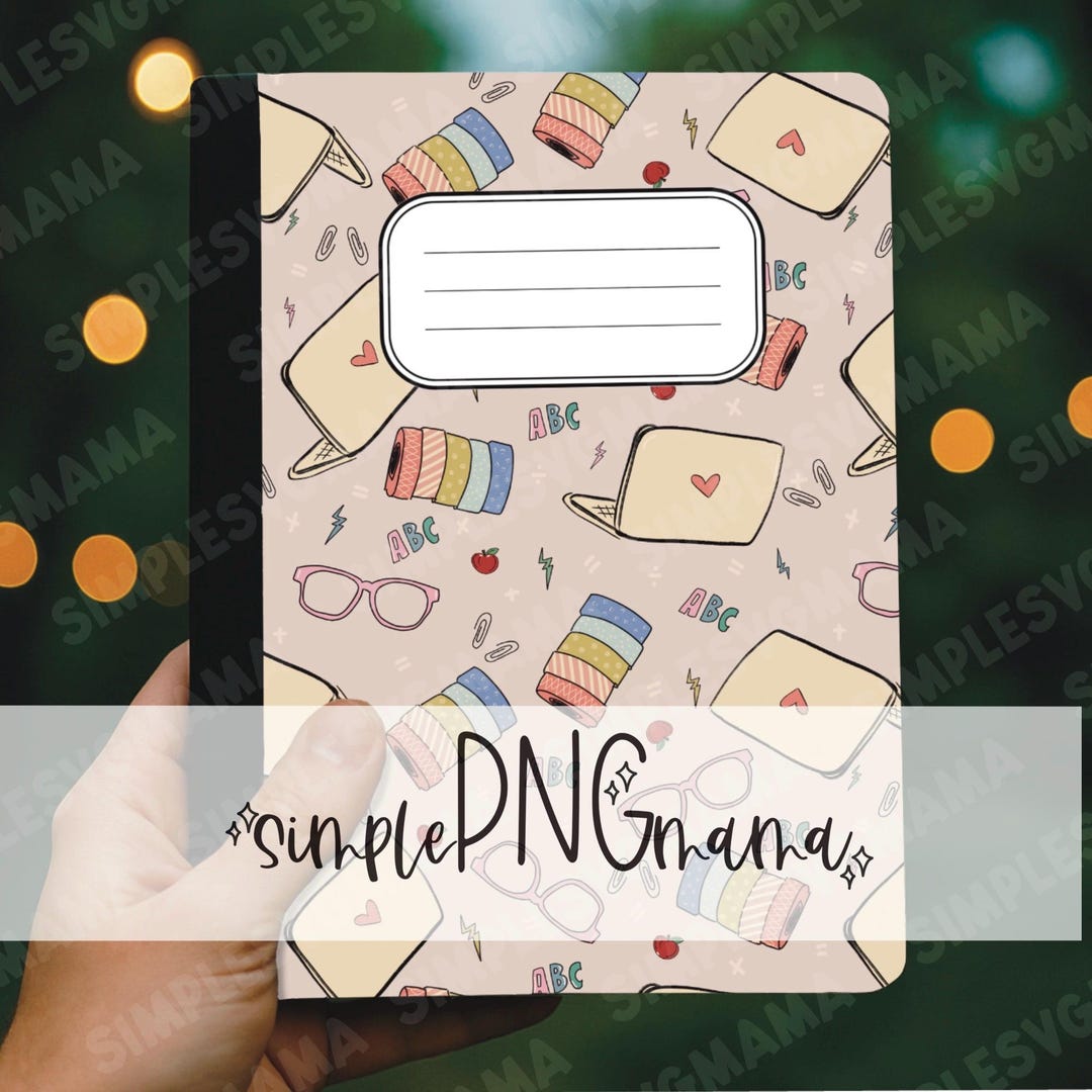 Printable Composition Notebook PNG Back to School Custom Notebook ...