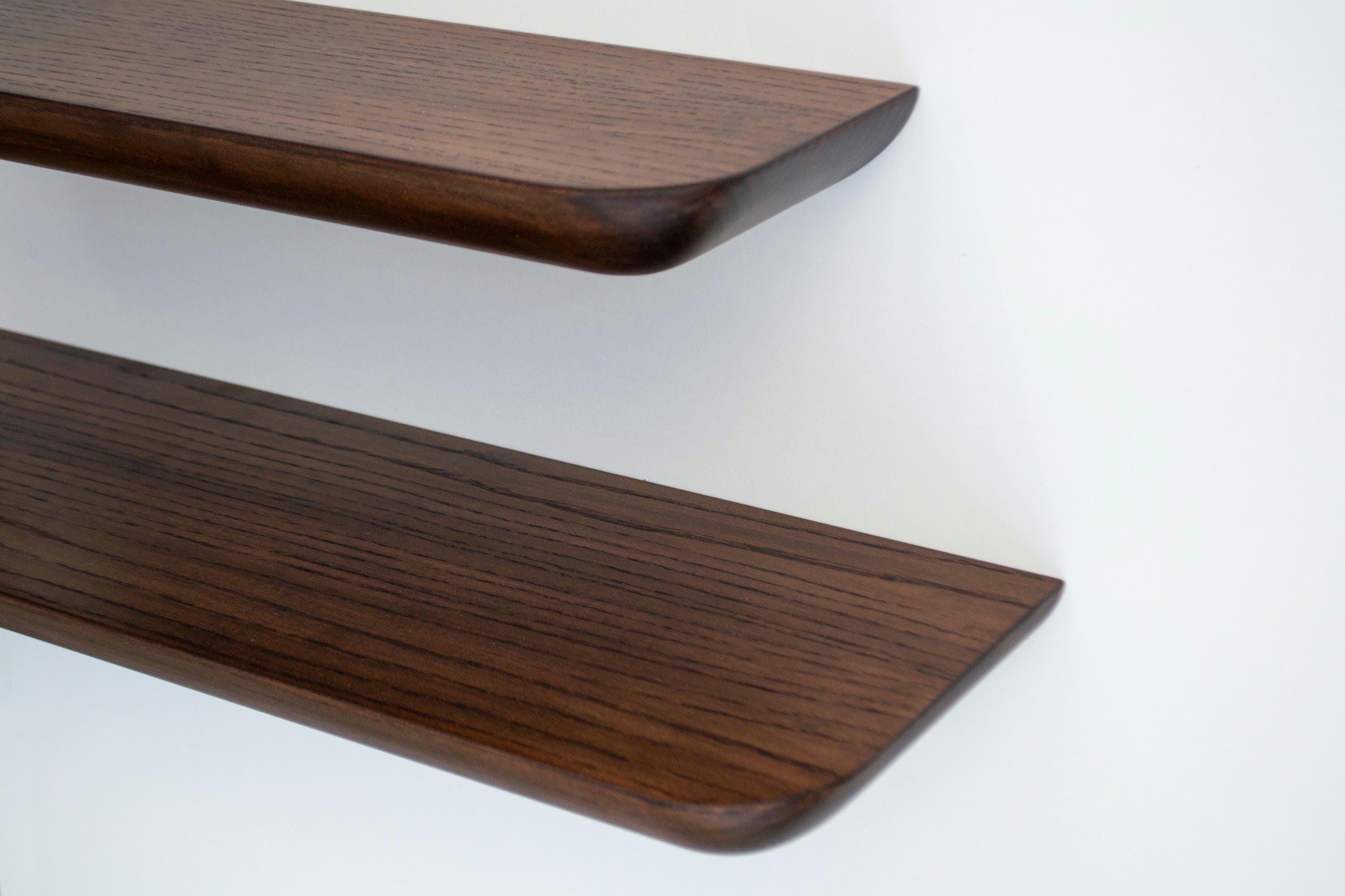 Floating Wall Shelves, Custom Size, Handmade Solid Wood Home Decor Shelf, Unique, Brown, Dark Chocolate Color, for Nursey, Books,  Plant
