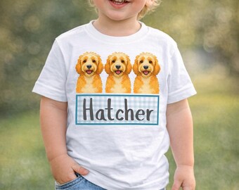 Personalized Dog Name Shirt PNG, Labradoodle Clipart, Custom Kids Shirt Design, Dog Lover Kids Shirt, Boy Dog Shirt PNG, Printable