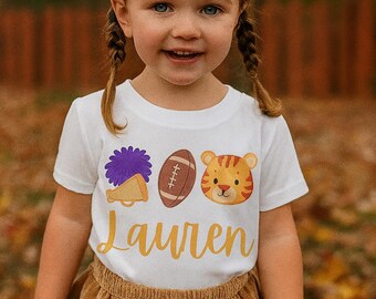 Tigers Toddler/Kid Football PNG, Kids Football Sublimation Design, Football Shirt PNG, Football PNG, Football Design