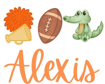 Gators Football Toddler/Kid PNG: Sublimation Design (Digital Download)