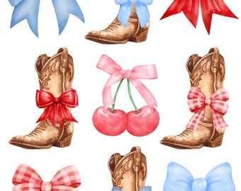 Red White Blue Cowgirl PNG: Patriotic Sublimation Design (Digital Download)