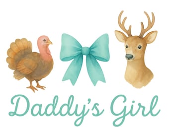 Daddy's Girl Hunting PNG: Kids Sublimation Design (Digital Download)