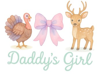 Daddy's Girl Hunting PNG: Kids Sublimation Design (Digital Download)