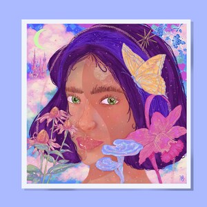 Illustration Poster Blumen Frauen