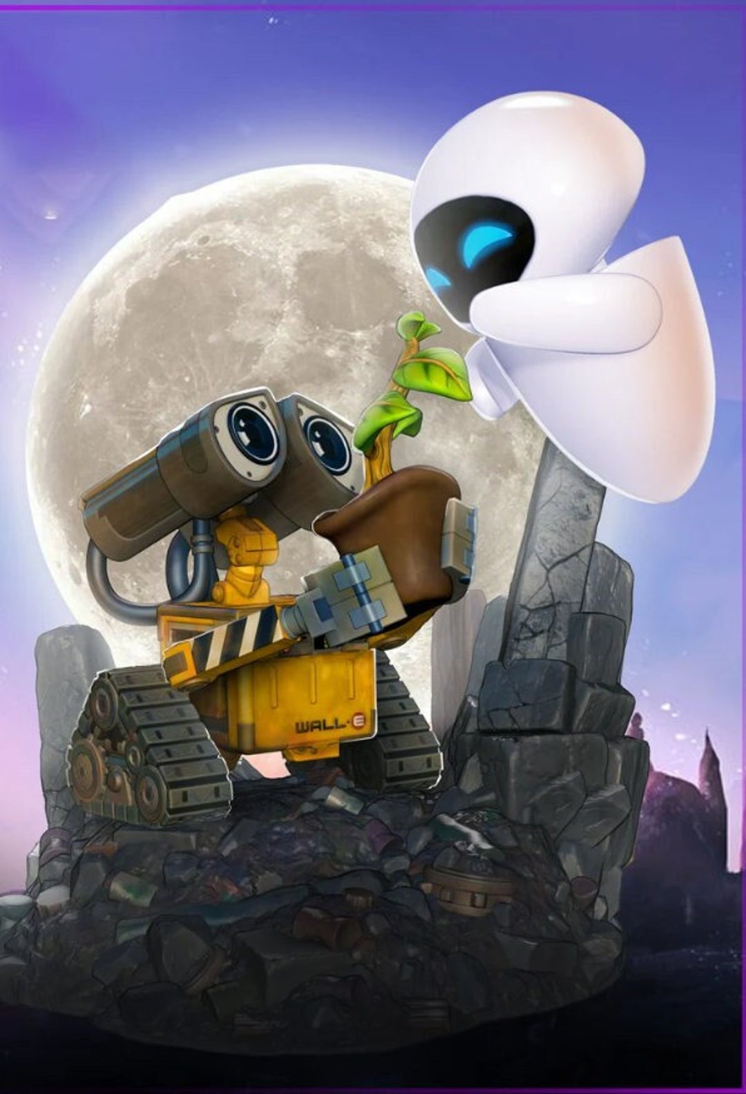 Walle and Eve I Fan Art Various Sizes 3D Resin High Detail Etsy