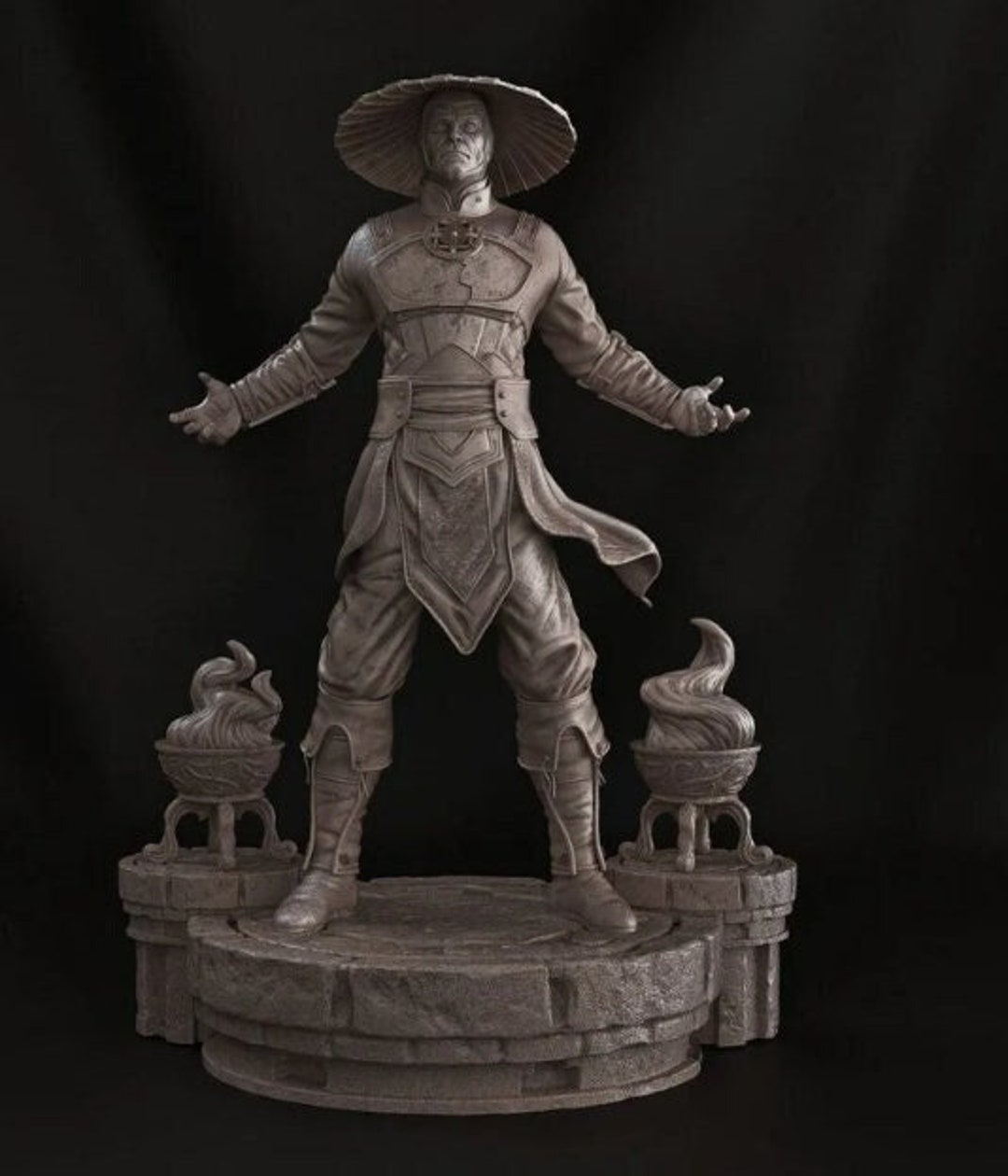 Mortal Kombat Raiden Statue Fanart Various Sizes 3D Resin Etsy