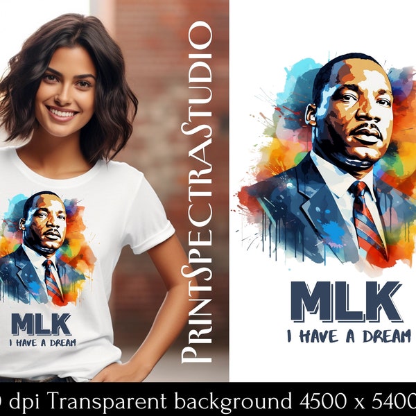 Martin Luther King SVG Black History PNG I have a Dream Graphic Abstract African American Art Instant Download MLK Day Sublimation Design
