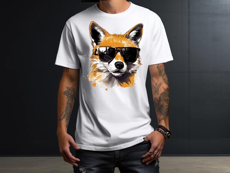 Funky Fox SVG Woodland Animals PNG, Digital File High Quality Artwork