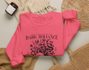 Dark Romance Readers Society Sweatshirt | Skull Snake Floral Book Design