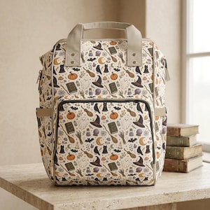 Mochila cambiador con estampado de bruja de Halloween