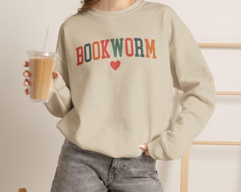 Bookworm Heart Crewneck Sweatshirt | Reading Shirt