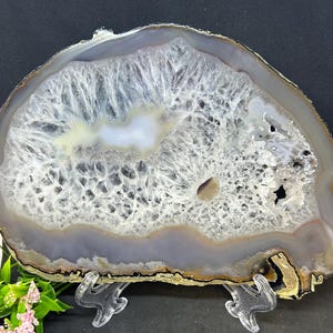 Polished Agate, Polished Brazillian Agate Slab, Polished Agate Display Specimen