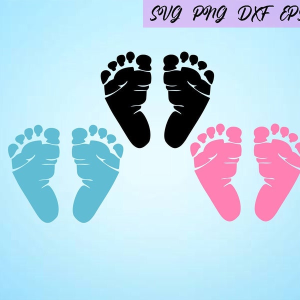 Baby Feet SVG Digital Design comes in multiple formats