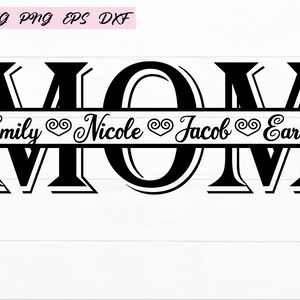 Split Mom digital design svg png eps dxf