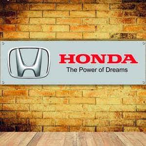 Honda Logo Banner Vinyl Garage Sign,office or showroom, Flag, Racing Poster, Auto Car Shop, Car Poster, Garage Decor, Gift ,workshop