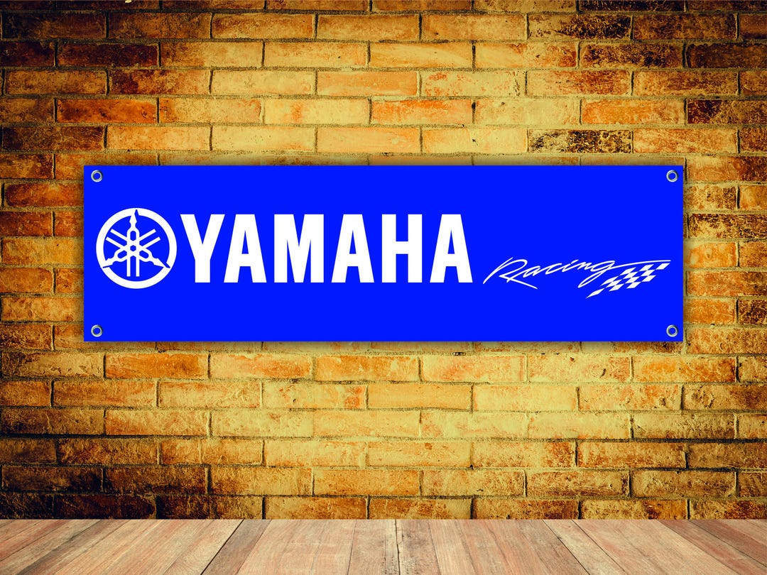 YAMAHA Racing Logo Banner Vinyl Garage Sign,office or Showroom, Flag ...