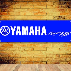 YAMAHA Racing Logo Banner Vinyl Garage Sign,office or showroom, Flag, Racing Poster, Auto Car Shop, Car Poster, Garage Decor, Gift ,workshop