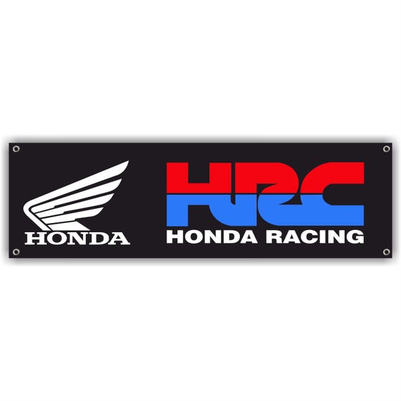Honda Motorcycle HRC Racing Flag – 3x5 Ft Polyester Banner, Garage & Show Decor