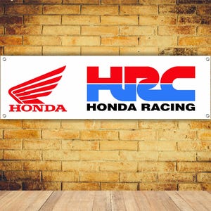 Honda Racing Logo Banner Vinyl Garage Sign,office or showroom, Flag, Racing Poster, Auto Car Shop, Car Poster, Garage Decor, Gift ,workshop