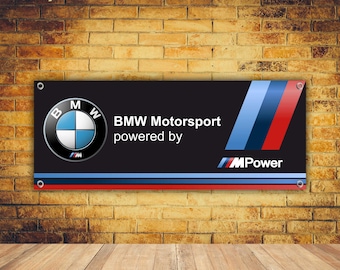 BMW MotorSport Logo Banner Vinyl Garage Sign,office or showroom, Flag, Racing Poster, Auto Car Shop, Car Poster, Garage Decor, Gift
