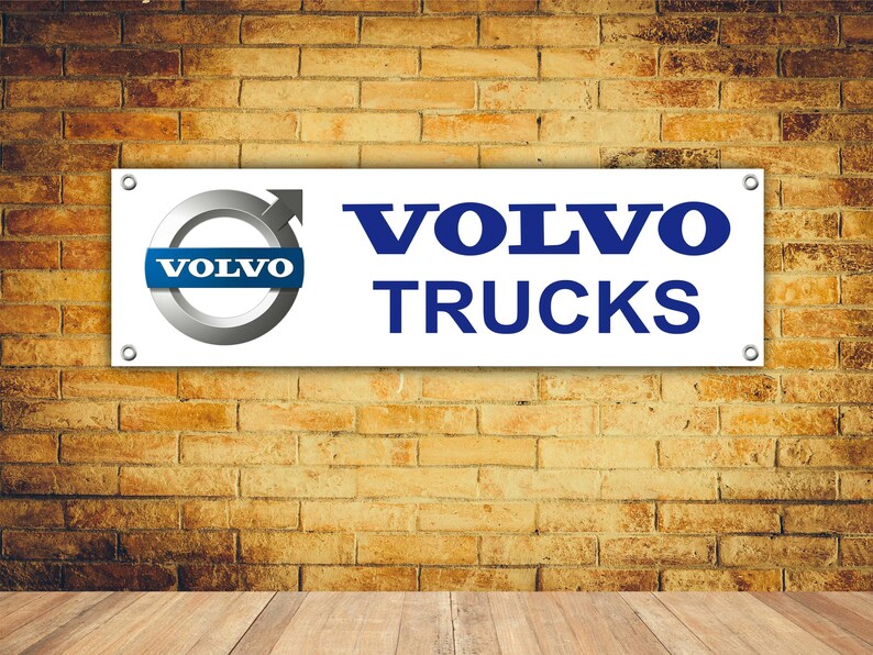 VOLVO TRUCKS Logo Banner Vinyl Garage Sign,office or Showroom, Flag ...