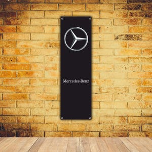 Mercedes-Benz Logo Banner Vinyl Garage Sign,office or showroom, Flag, Racing Poster, Auto Car Shop, Car Poster, Garage Decor, Gift ,workshop
