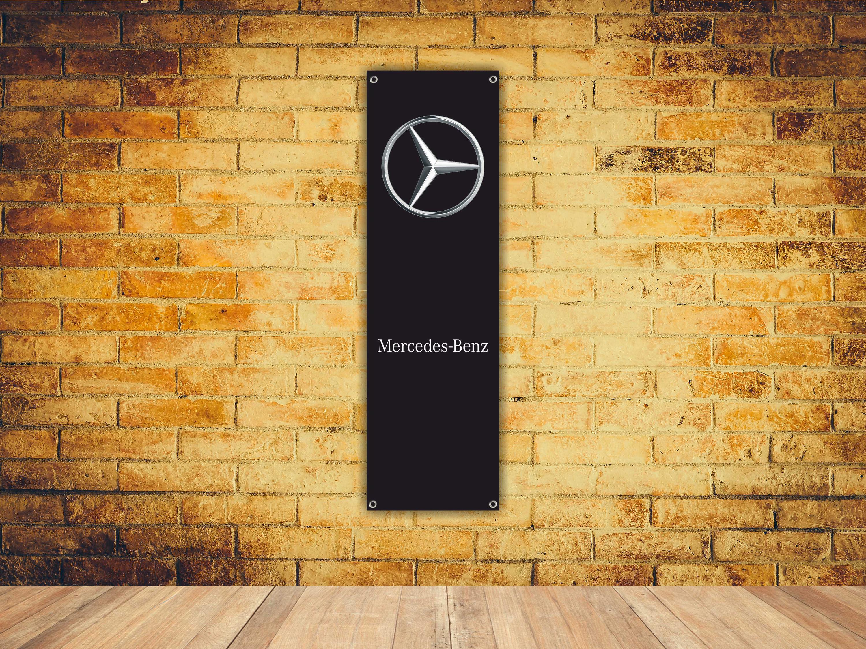 Mercedes-benz Logo Banner Vinyl Garage Sign,office or Showroom, Flag ...