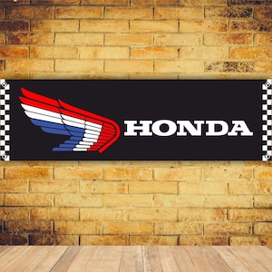 Honda Logo Banner Vinyl Garage Sign,office or showroom, Flag, Racing Poster, Auto Car Shop, Car Poster, Garage Decor, Gift ,workshop