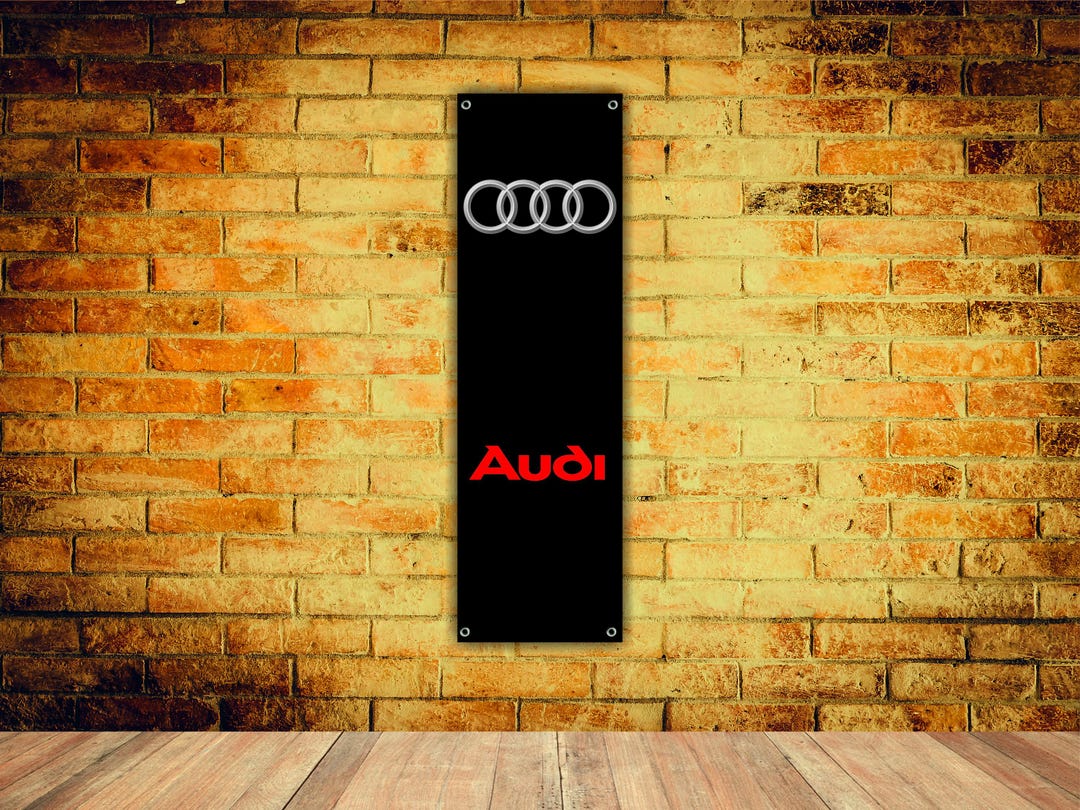 AUDI Logo Banner Vinyl Garage Sign,office or Showroom, Flag, Racing ...