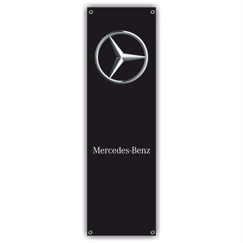 Mercedes-benz Logo Banner Vinyl Garage Sign,office or Showroom, Flag ...