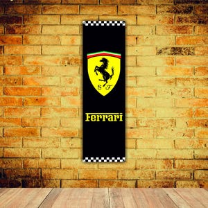 Ferrari Logo Banner Vinyl Garage Sign,office or showroom, Flag, Racing Poster, Auto Car Shop, Car Poster, Garage Decor, Gift ,workshop