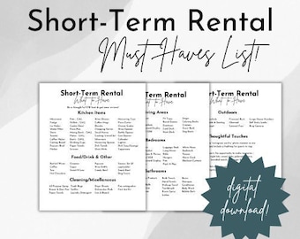 MUST HAVE Lists for Short Term Rental Hosts