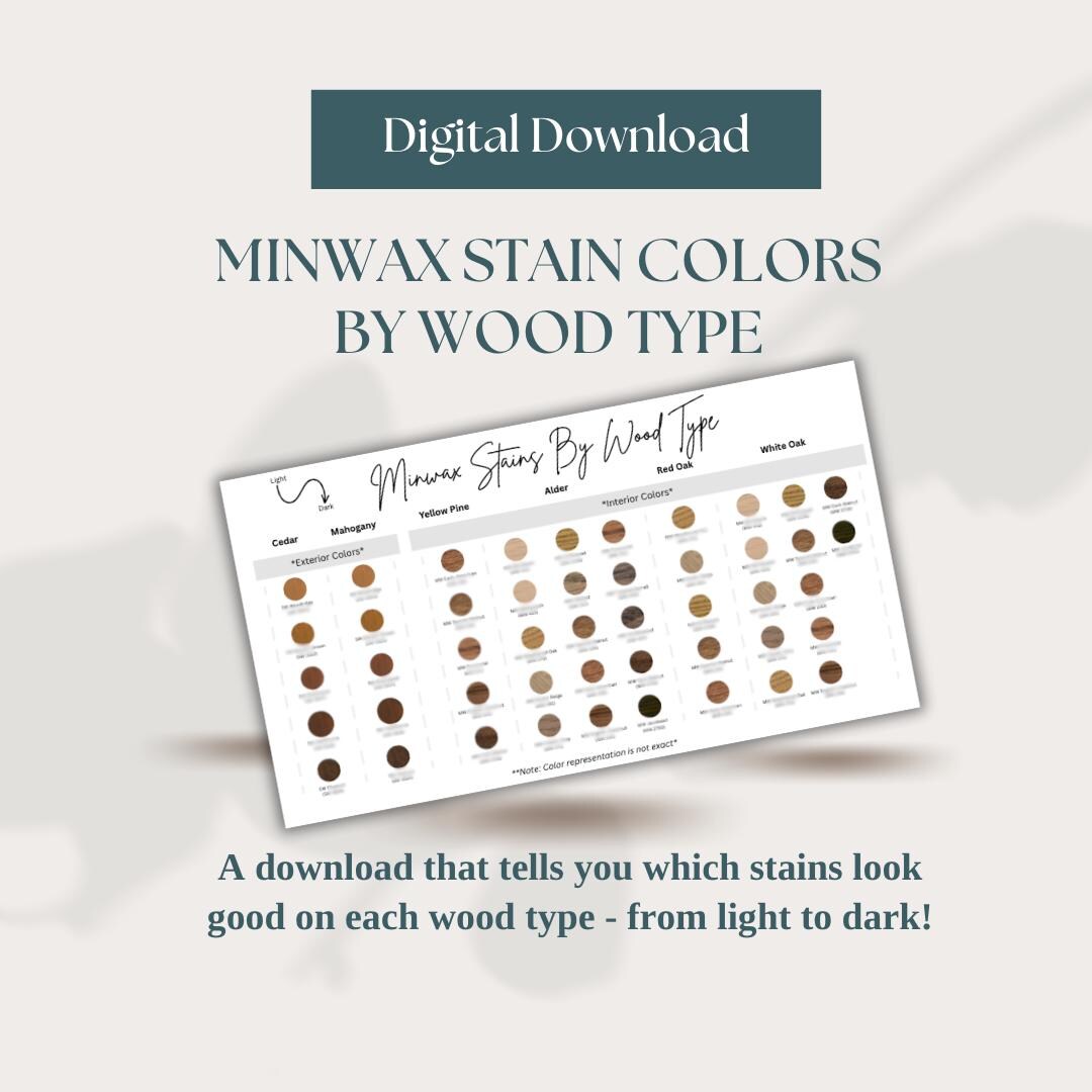 Minwax Wood Stains & Which Wood Types They Work on (from Light to Dark ...