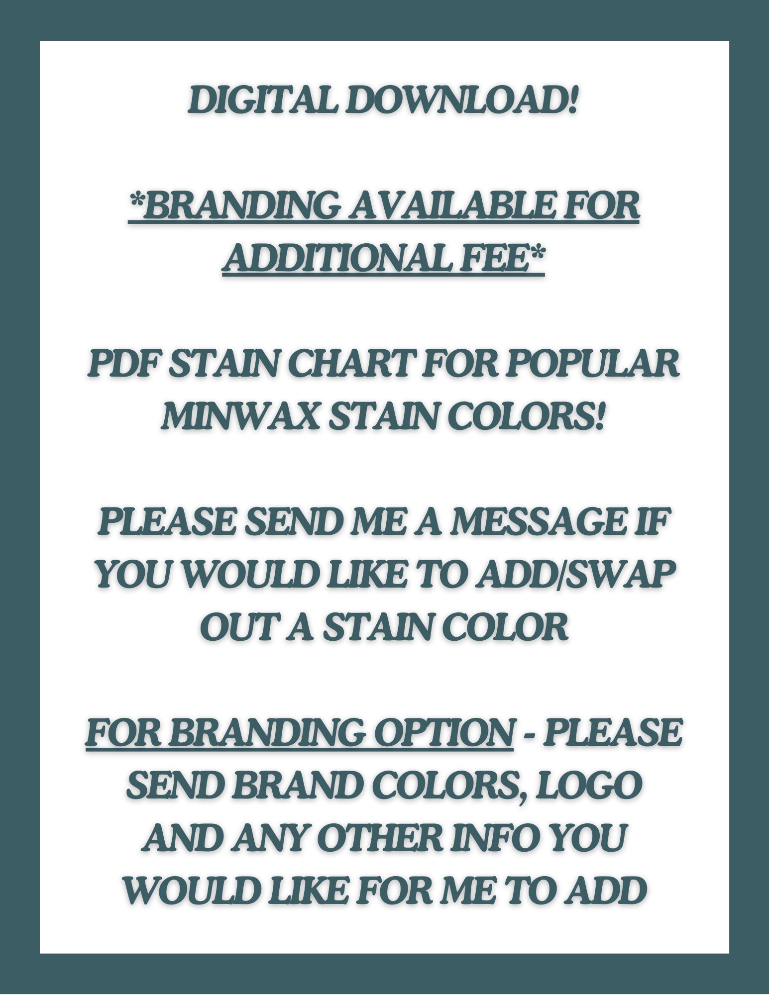 Minwax Stain Chart Download Etsy