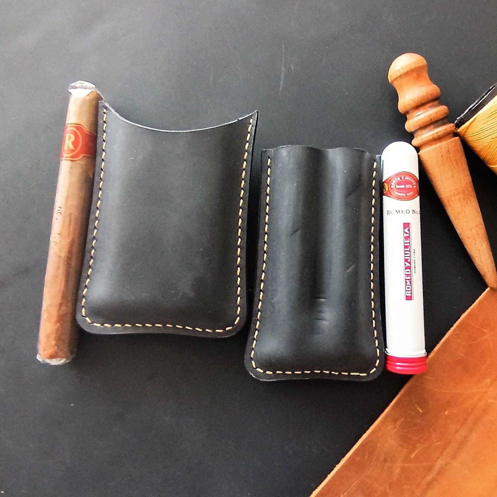 Fallon AURA Truffle Buffalo Cigar Case (2 Cigars)– nextCIGAR