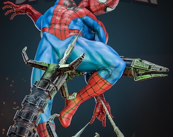 Spiderman vs Octa - 1/6 Scale Statue - Unpainted