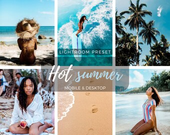 Hot Summer Lightroom Mobile and Desktop Preset | summer preset | Instagram Preset | Summer Vacation Beach Preset