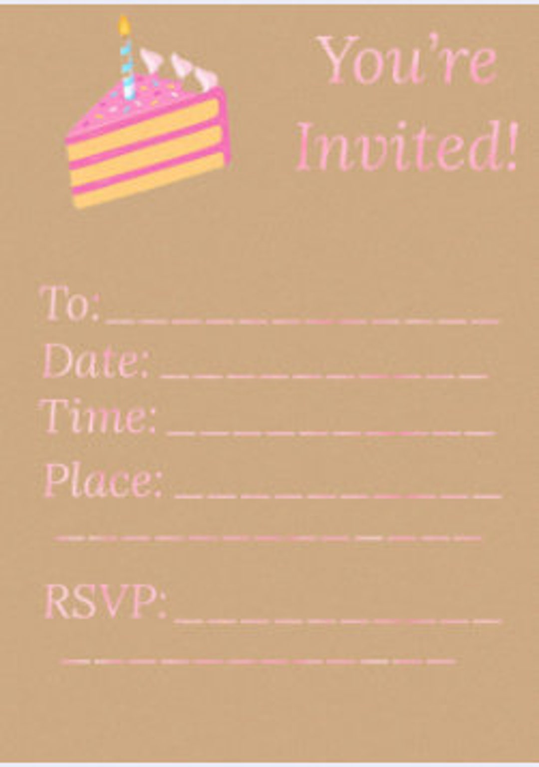PDF Printable Invitations Etsy