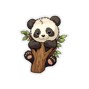 Cute Panda in a tree - Kiss-Cut Stickers