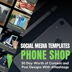 Social Media Templates for Mobile Phone Shops | Instagram Template Designs For Mobile Phone Shops | Canva Templates For Mobile Phone Shop