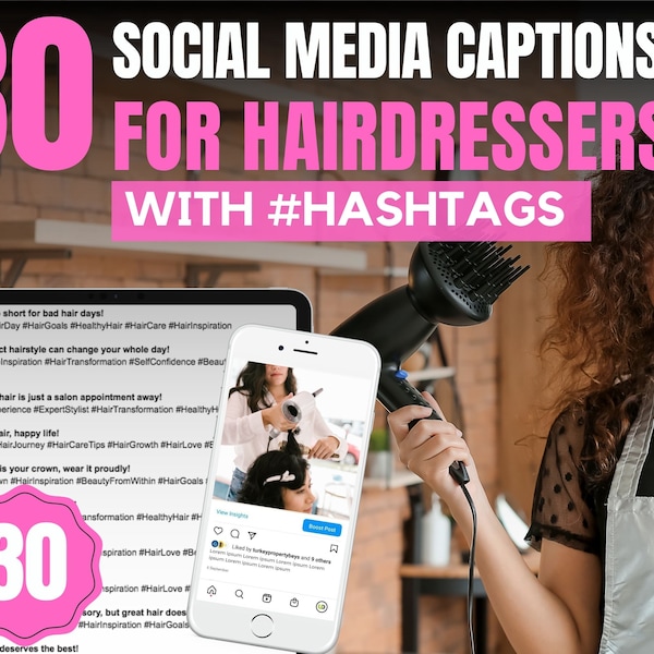 Social Media Captions for Hairstylists | Social Media For Hairstylists | Hair Salon Captions | Instagram Hairstylist Caption Ideas