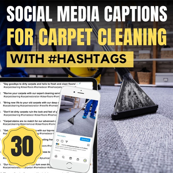 Social Media Captions for Carpet Cleaning | Social Media For Carpet Cleaners, Instagram Captions For Carpet Cleaning | Carpet Cleaning Insta