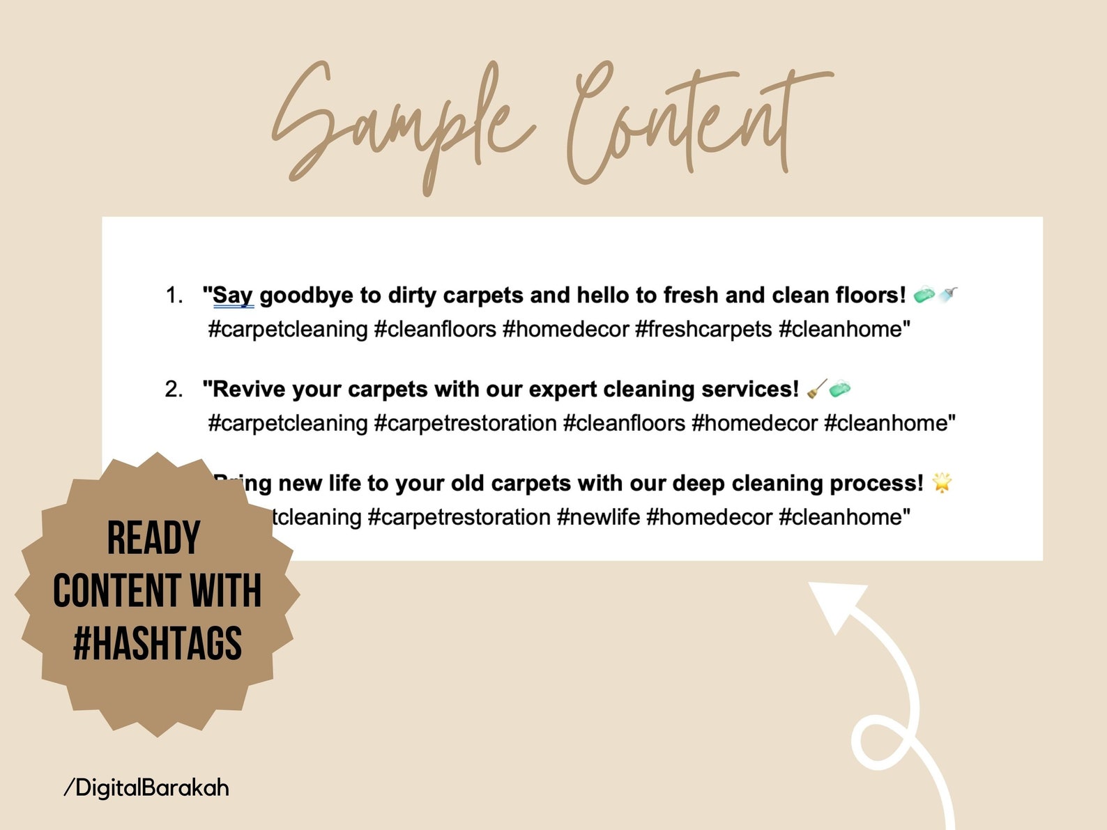 Social Media Captions for Carpet Cleaning Social Media for Carpet