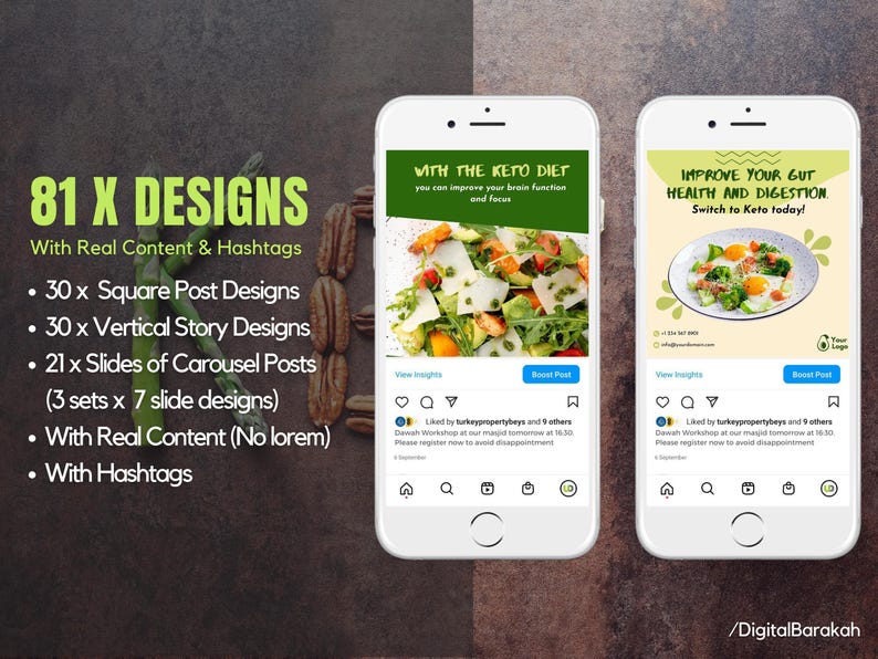81 x Social Media Templates for Keto Coaches | Social Media Content For Keto Businesses | Canva Templates For Keto Coaches, Ketogenic Diet