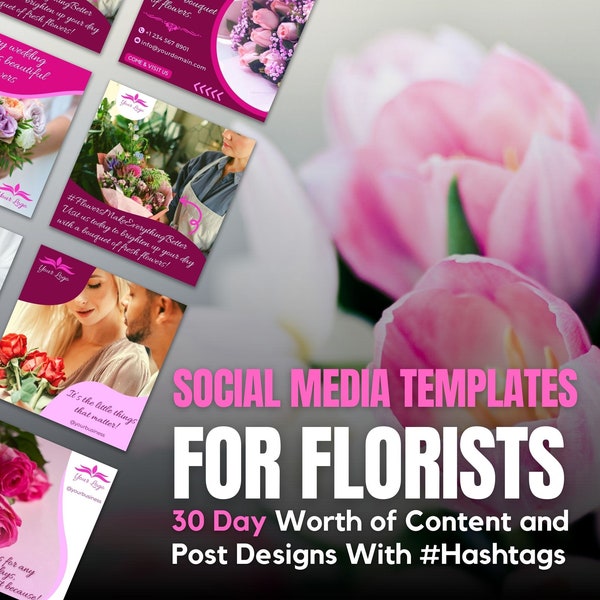 Florist Social Media Template Etsy